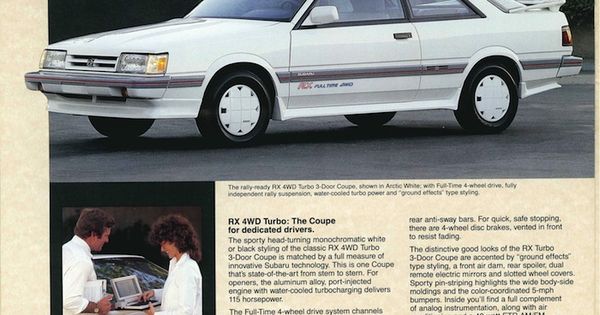 1989 #Subaru #Brochure: 3-Door #Coupe. Stylish and sporty, yet oh, so versatile. #vintage #advertising | See more about Subaru, Brochures and Lineup.