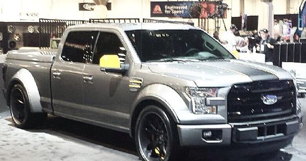 widebody ford f150. grey brushed wheels, CARS OF SEMA 2014 | See more about Wheels, Ford and Grey.
