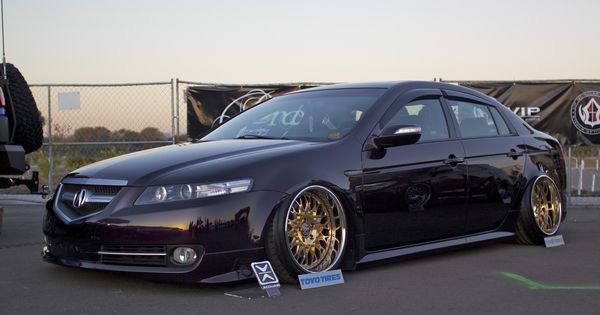 VIP Modular wheels on a bagged and stanced Acura TL | See more about Acura Tl, Wheels and Cars.