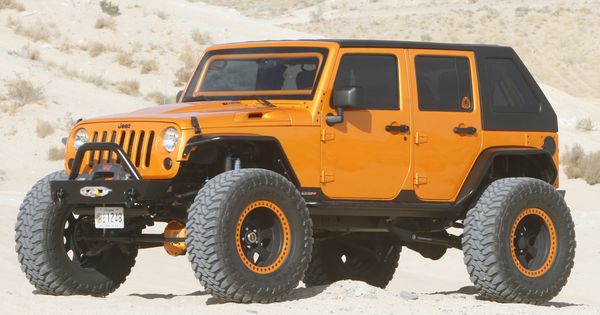 Outrageous Orange Jeep wrangler four door | See more about Jeeps, Jeep Wranglers and Doors.
