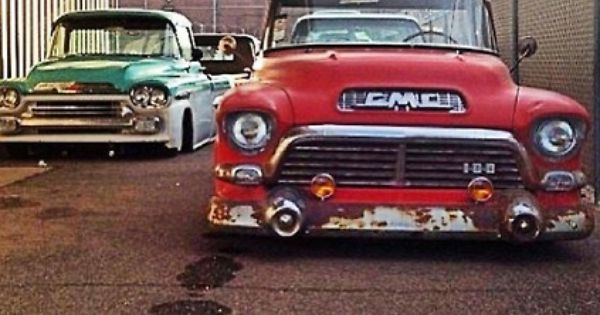 nice vintage red GMC with vintage Chevrolet truck in background | See more about Gmc Trucks, Trucks and Classic Trucks.