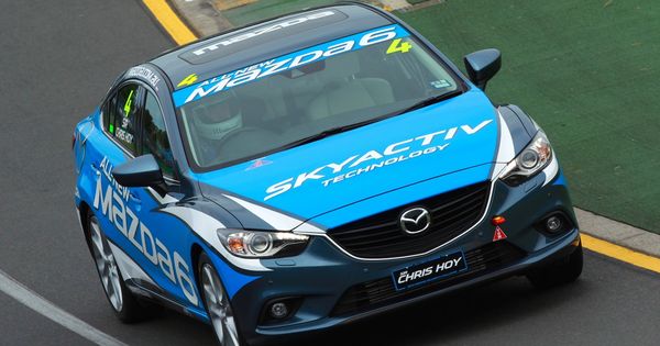 Sir Chris Hoy at the wheel of his Mazda6 2.2-litre SKYACTIV D #mazda6celebritychallenge | See more about Wheels and Mazda.