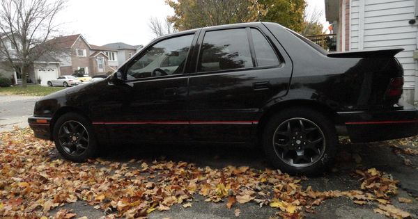1994 Dodge Shadow ES with new winter tires and Neon rims | See more about Neon, Shadows and Winter.