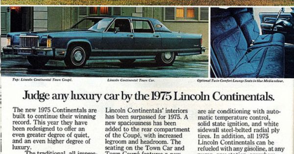 Lincoln automobile - Land Yachts 
