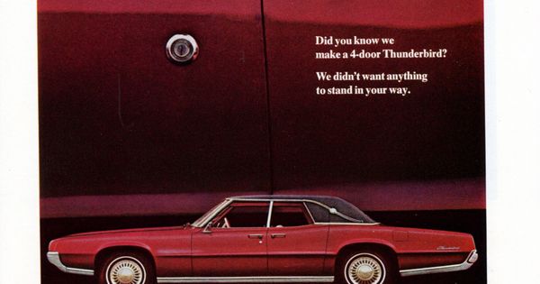 1967 Ford Thunderbird Advertisement National Geographic April 1967
