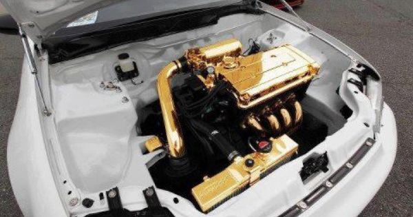 Good looking Honda Civic engine bay with a wire tuck, and gold plated engine.  Very clean. | See more about Honda Civic, Engine and Facebook.