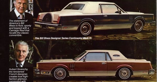 1980 Lincoln Continental Mark VI Designer Series: Cartier, Bill Blass, Hubert Givenchy and Emilio Pucci. | See more about Lincoln, Lincoln Continental and Bill Blass.