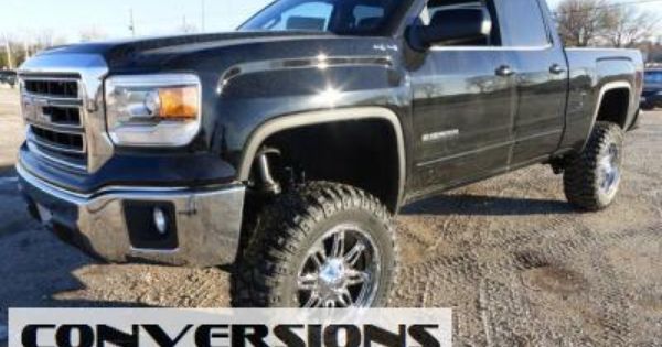 2014 Lifted GMC Sierra 1500 Double Cab Short Box 4-Wheel Drive SLE $38,973 | See more about Shorts, Wheels and Boxes.