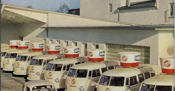 Volkswagen Bus/Station Wagon: Fleet of VW Bus Food Trucks | See more about Vw Bus, Buses and Food Truck.