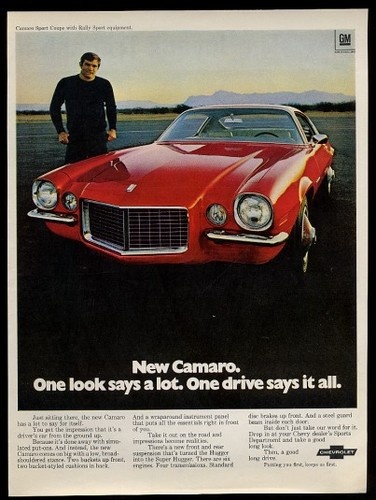 1970 Red Chevrolet Camaro Rally Sport Car Photo Vintage Print Ad | eBay | See more about Chevrolet Camaro, Chevrolet and Sports cars.