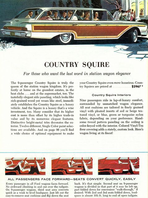 Ford automobile - 1960 Ford Country Squire Station Wagon  
