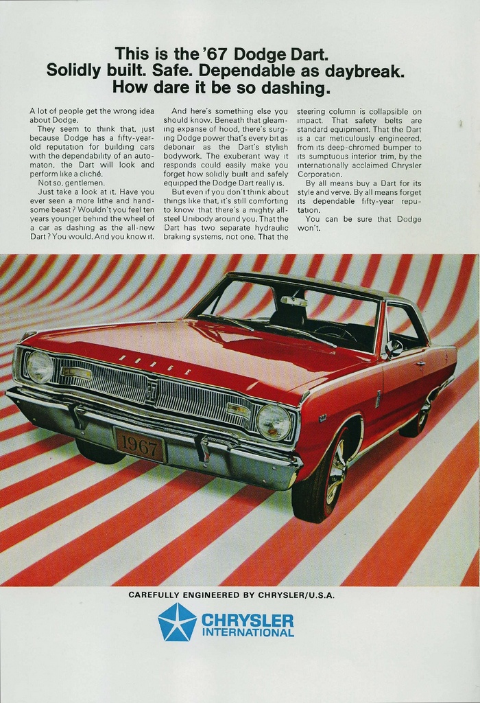 Dodge - 1967 Dodge Dart GT ad
