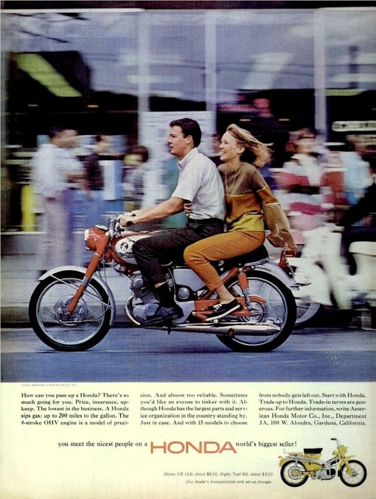 1965 Honda Motorcycles - no health and safety back then! | See more about Honda Motorcycles, Motorcycles and Safety.