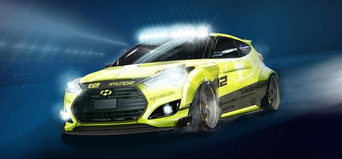 EGR Night Racer concept based on the Hyundai Veloster Turbo to debut at SEMA | See more about Hyundai Veloster.