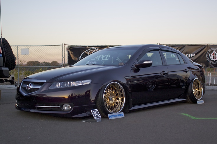 VIP Modular wheels on a bagged and stanced Acura TL | See more about Acura Tl, Wheels and Cars.