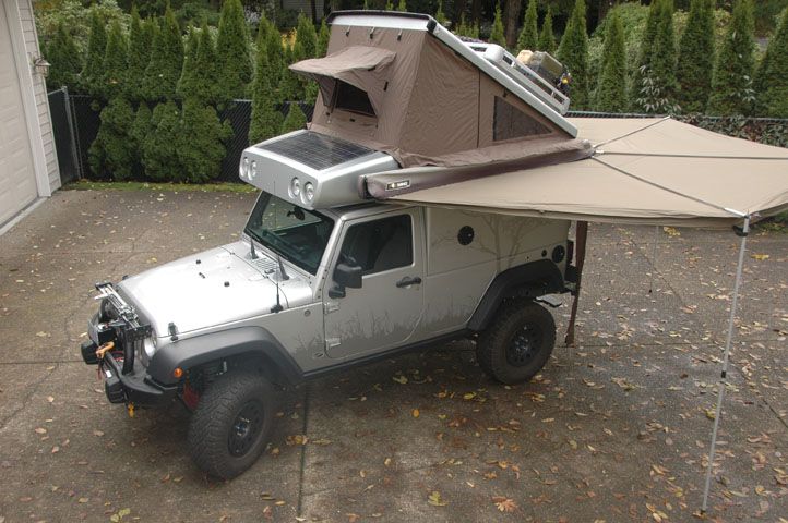 EarthRoamer Jeep Conversion Even though this is a Landy folder, thought it worth showing an innovative sun shade. | See more about Jeeps, Camping and Jeep Camping.