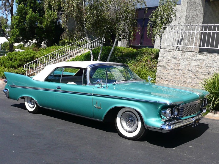 1961 Chrysler Imperial Convertible I have never seen one this color before and I love it! | See more about Classic cars, Crowns and Cars.
