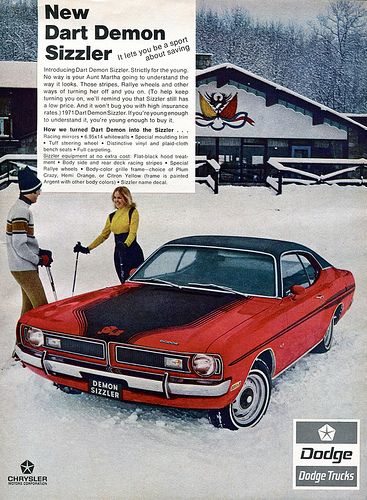 1971 Dodge Dart Demon Chrysler Advertising Hot Rod Magazine March 1971